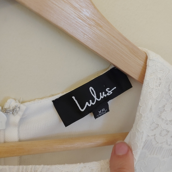 Lulu's Take Me to Brunch Ivory Lace Shift Dress Size XS - Picture 4 of 7